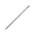Шестигранный карандаш с ластиком «Presto» серебристый