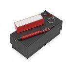 Подарочный набор «Kepler» с ручкой-подставкой и зарядным устройством красный