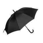 Зонт-трость Reviver  с куполом из переработанного пластика черный