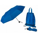 Зонт «Picau» из переработанного пластика в сумочке синий