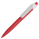 Ручка шариковая N16 soft touch, голубой, пластик, цвет чернил синий Красный