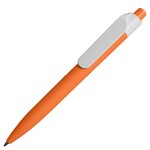 Ручка шариковая N16 soft touch, голубой, пластик, цвет чернил синий Оранжевый