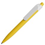 Ручка шариковая N16 soft touch, голубой, пластик, цвет чернил синий Жёлтый