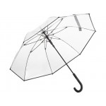 Зонт-трость «Pure» с прозрачным куполом черный