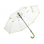 Зонт-трость «Pure» с прозрачным куполом лайм