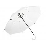 Зонт-трость «Pure» с прозрачным куполом прозрачный/белый