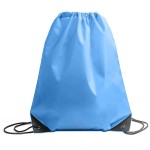 Рюкзак мешок с укреплёнными уголками BY DAY, белый, 35*41 см, полиэстер 210D Голубой