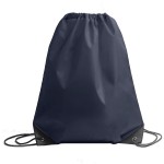 Рюкзак мешок с укреплёнными уголками BY DAY, белый, 35*41 см, полиэстер 210D Тёмно-синий