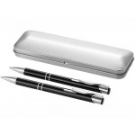 Подарочный набор «Dublin»: ручка шариковая, карандаш механический черный/серебристый