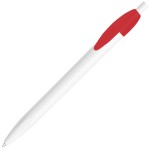 Ручка шариковая X-1 WHITE, белый/желтый непрозрачный клип, пластик Красный