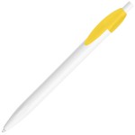 Ручка шариковая X-1 WHITE, белый/желтый непрозрачный клип, пластик Жёлтый