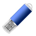 USB flash-карта ASSORTI (32Гб), зеленая, 5,8х1,7х0,8 см, металл Синий