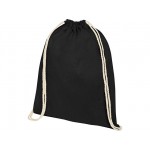 Рюкзак со шнурком «Tenes» из хлопка 140 г/м² черный
