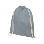 Рюкзак со шнурком «Tenes» из хлопка 140 г/м² серый