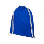 Рюкзак со шнурком «Tenes» из хлопка 140 г/м² синий