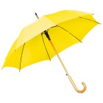 Зонт-трость с деревянной ручкой, полуавтомат, белый, D=103 см, L=90см, 100% полиэстер Жёлтый