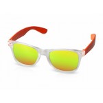 Очки солнцезащитные с зеркальными линзами «Partymaker» белый/оранжевый