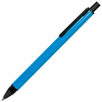 IMPRESS, ручка шариковая, белый/черный, металл Голубой