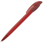 Ручка шариковая GOLF LX, прозрачный желтый, пластик Красный