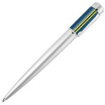 AZTEKA, ручка шариковая, синий/серебристый, металл серебристый