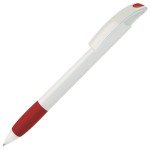NOVE, ручка шариковая с грипом, зеленый/белый, пластик Красный