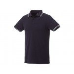 Рубашка поло «Fairfield» мужская темно-синий/серый меланж/белый