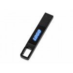 USB 2.0- флешка на 32 Гб c подсветкой логотипа «Hook LED» синяя подсветка