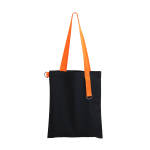 Шоппер Superbag black чёрный с оранжевым