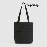 Шоппер Superbag ZIP, с двумя карманами и молнией черный