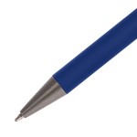 Ручка шариковая FACTOR, красный/темно-серый, металл, пластик, софт-покрытие Синий
