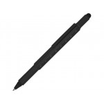 Ручка-стилус металлическая шариковая «Tool» с уровнем и отверткой черный