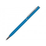 Ручка металлическая шариковая «Атриум софт-тач» голубой/серебристый
