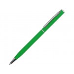 Ручка металлическая шариковая «Атриум софт-тач» зеленый/серебристый
