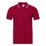 Рубашка поло мужская STAN с окантовкой хлопок/полиэстер 185, 04T, Бордовый (66) (46/S)