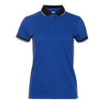 Рубашка поло  женская STAN с контрастными деталями хлопок/полиэстер 185, 04CW, Синий/Чёрный (16/20) (50/XL)
