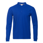 Рубашка поло мужская STAN длинный рукав хлопок/полиэстер 185, 04S, Синий (16) (50/L)
