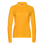 Рубашка поло женская STAN длинный рукав хлопок/полиэстер 185, 04SW, Жёлтый (12) (52/XXL)