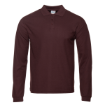 Рубашка поло мужская STAN длинный рукав хлопок/полиэстер 185, 04S, Т-шоколадный (107) (50/L)