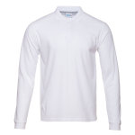 Рубашка поло мужская STAN длинный рукав хлопок/полиэстер 185, 04S, Белый (10) (44/XS)