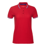 Рубашка поло женская STAN  триколор хлопок/полиэстер 185, 04WRUS, Красный (14) (46/M)