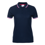 Рубашка поло женская STAN  триколор хлопок/полиэстер 185, 04WRUS, Т-синий (46) (48/L)