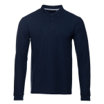Рубашка поло мужская STAN длинный рукав хлопок/полиэстер 185, 04S, Т-синий (46) (50/L)