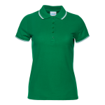 Рубашка поло женская STAN с окантовкой хлопок/полиэстер 185, 04BK, Зелёный (30) (54/XXXL)