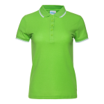 Рубашка поло женская STAN с окантовкой хлопок/полиэстер 185, 04BK, Ярко-зелёный (26) (54/XXXL)