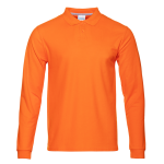 Рубашка поло унисекс STAN длинный рукав хлопок 185, 104LS, Оранжевый (28) (50/L)