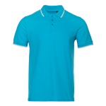 Рубашка поло мужская STAN с окантовкой хлопок/полиэстер 185, 04T, Бирюзовый (32) (58/4XL)