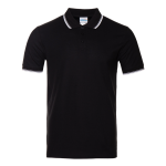 Рубашка поло мужская STAN с окантовкой хлопок/полиэстер 185, 04T, Чёрный (20) (58/4XL)