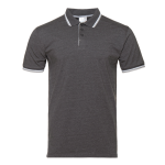 Рубашка поло унисекс STAN хлопок/эластан 200, 05, Тёмный меланж с контрастом (601) (40/3XS)