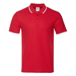 Рубашка поло мужская STAN с окантовкой хлопок/полиэстер 185, 04T, Красный (14) (60-62/5XL)