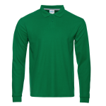 Рубашка поло унисекс STAN длинный рукав хлопок 185, 104LS, Зелёный (30) (50/L)